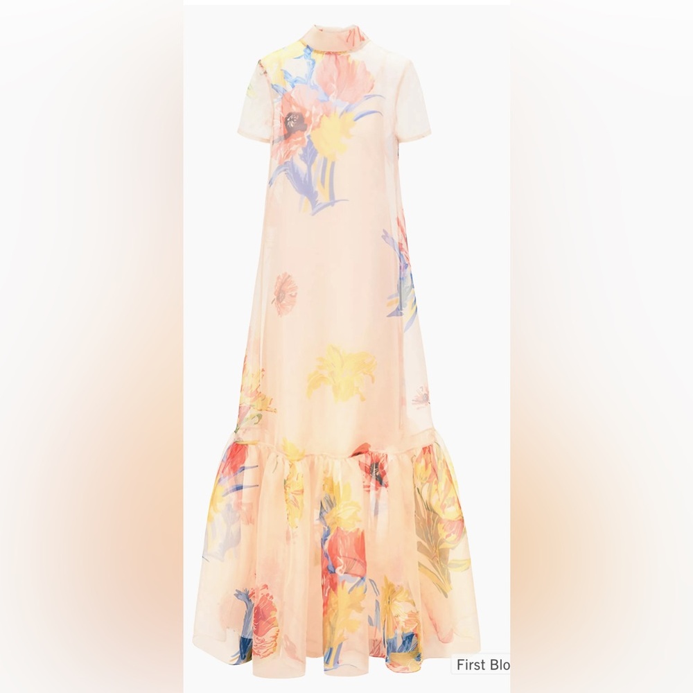 Staud Calluna Floral Organza Gown